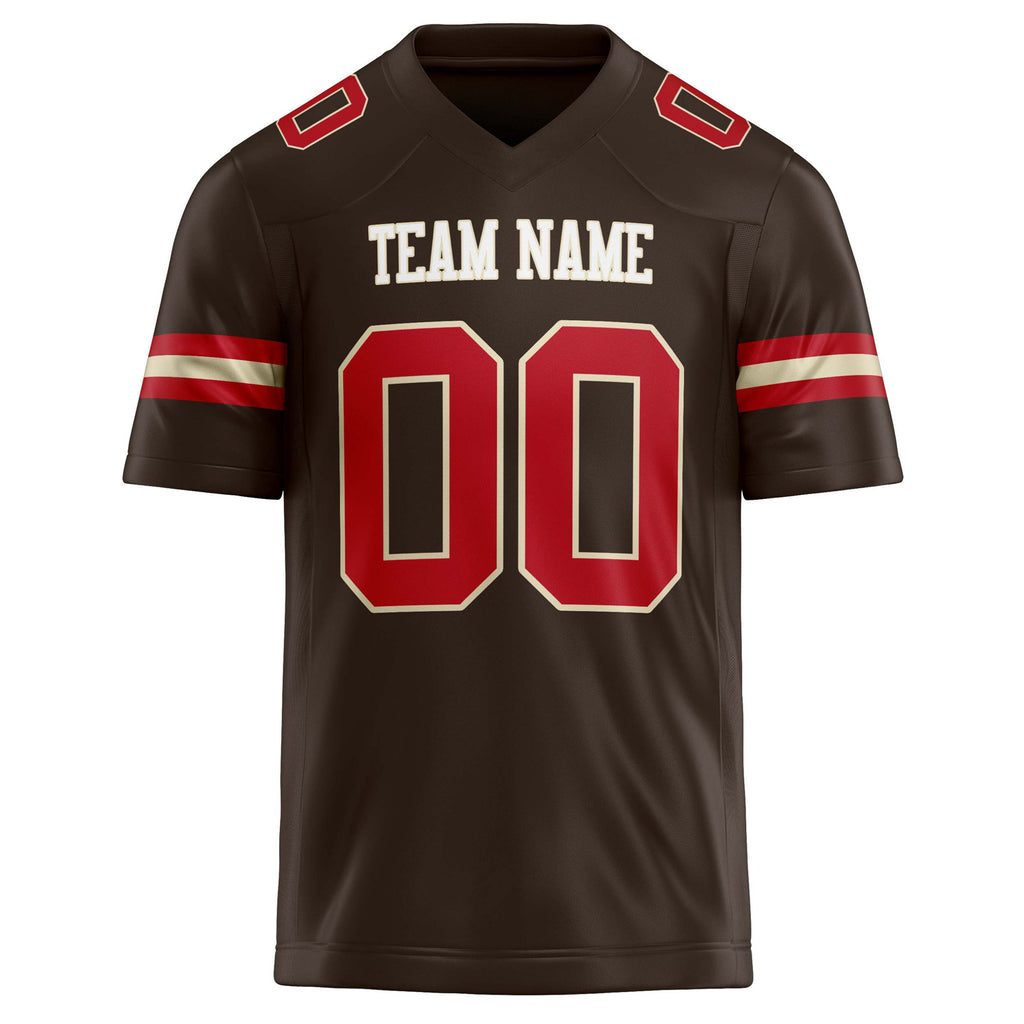 Personalized red & Solid Colour Football Jersey