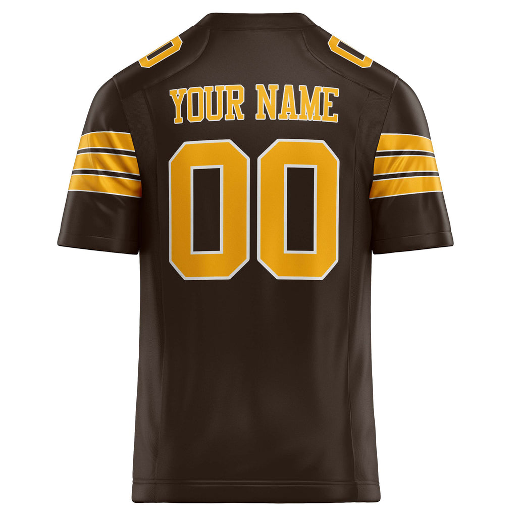 Personalized gold & Solid Colour Football Jersey