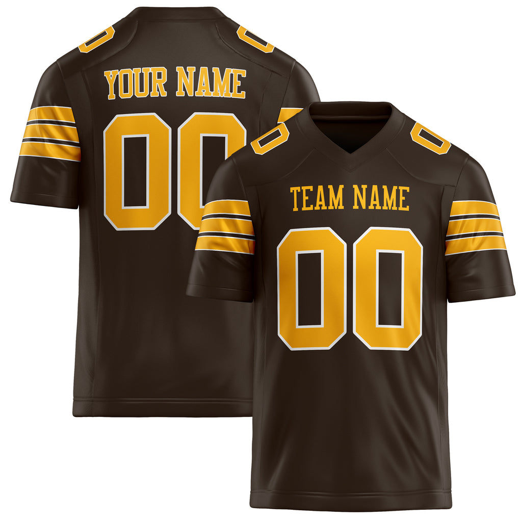Personalized gold Solid Colour Football Jersey FT02240730BR060