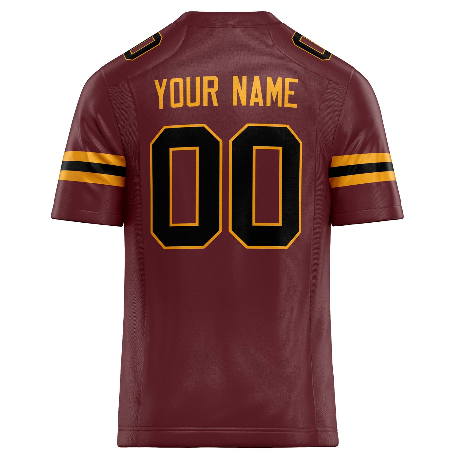 Personalized Burgundy & Black Solid Colour Football Jersey