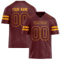 Personalized Burgundy gold Solid Colour Football Jersey FT02240730BU065