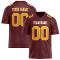 Personalized Burgundy gold Solid Colour Football Jersey FT02240730BU066