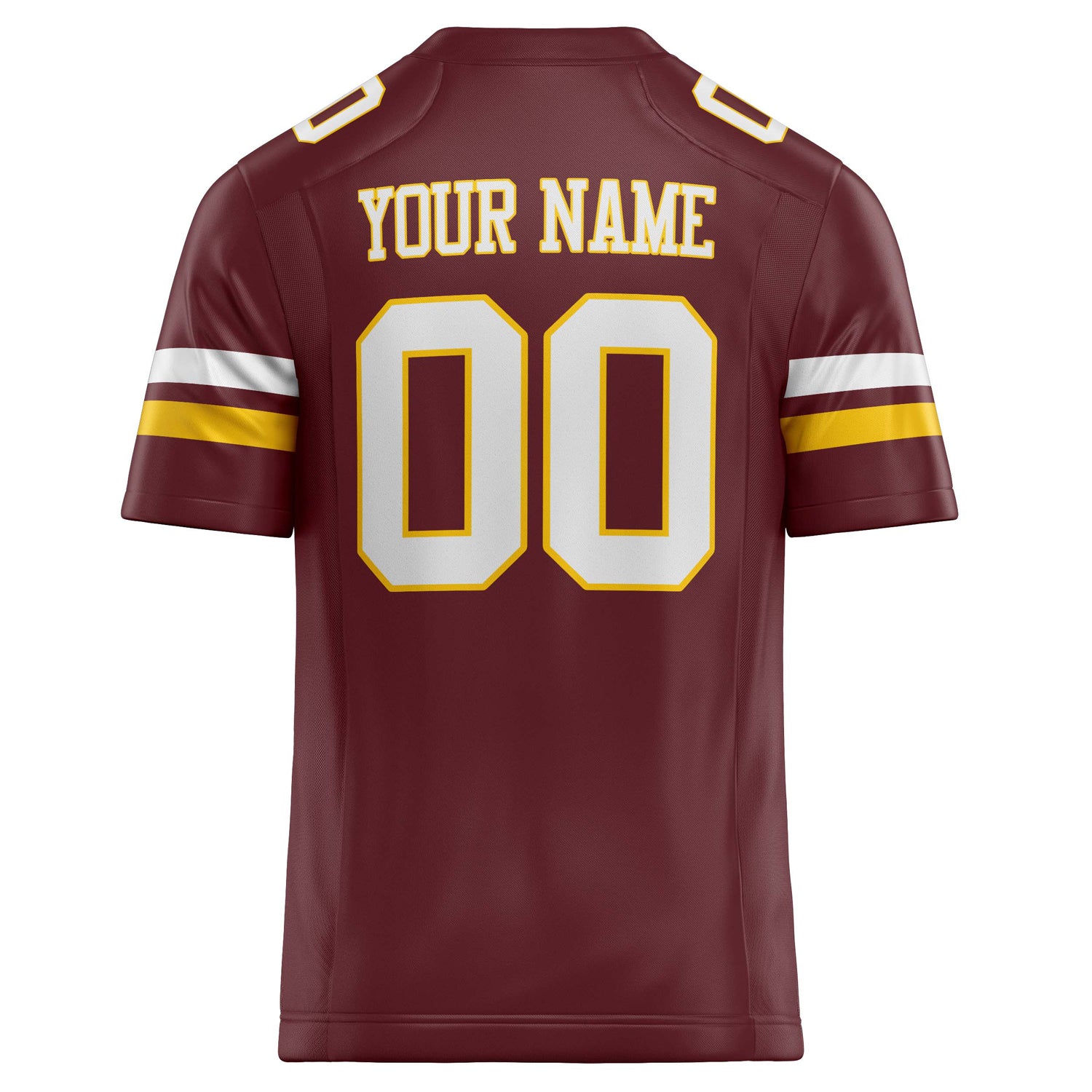Personalized Burgundy & White Solid Colour Football Jersey