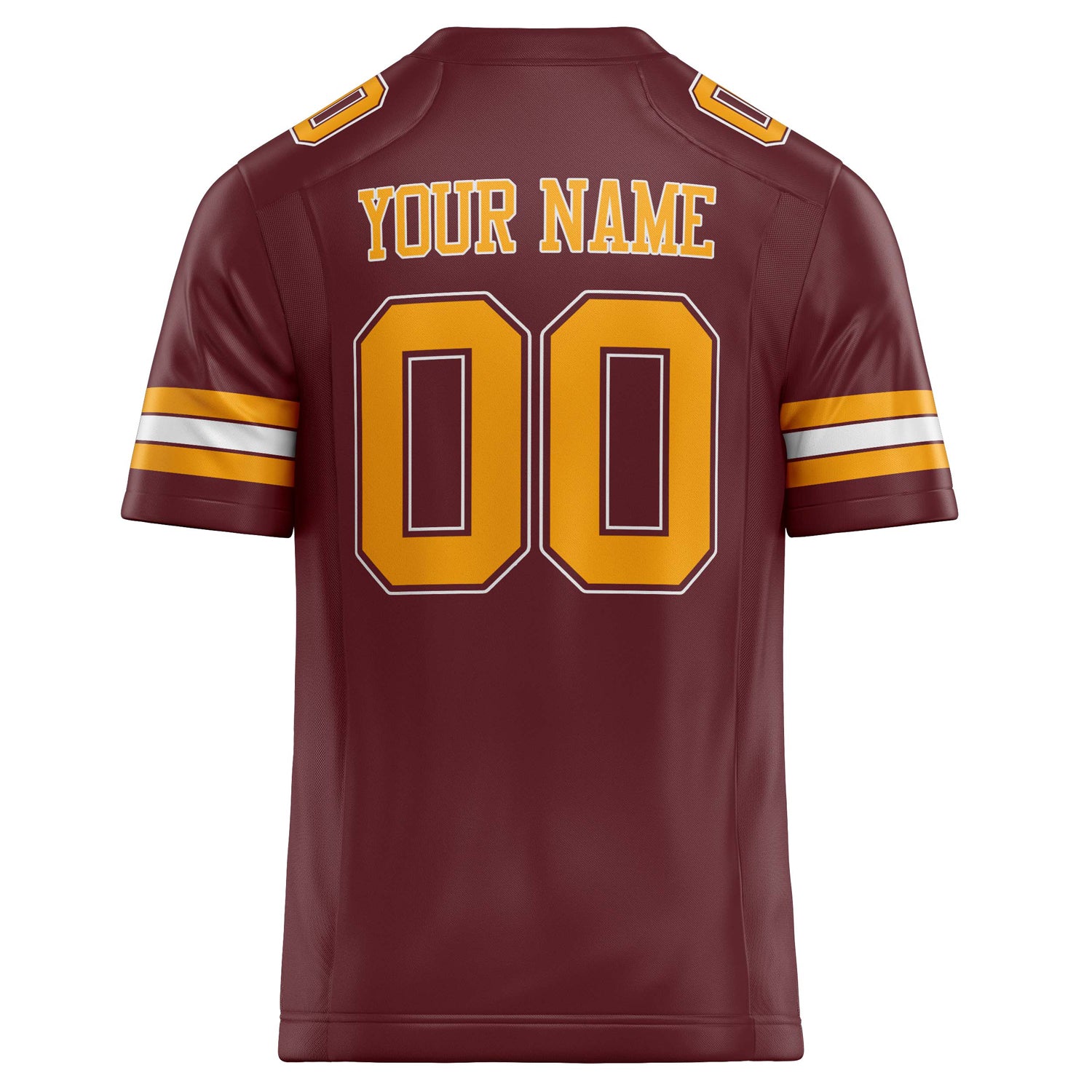Personalized Burgundy & cream Solid Colour Football Jersey