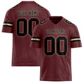 Personalized Burgundy Black Solid Colour Football Jersey FT02240730BU071