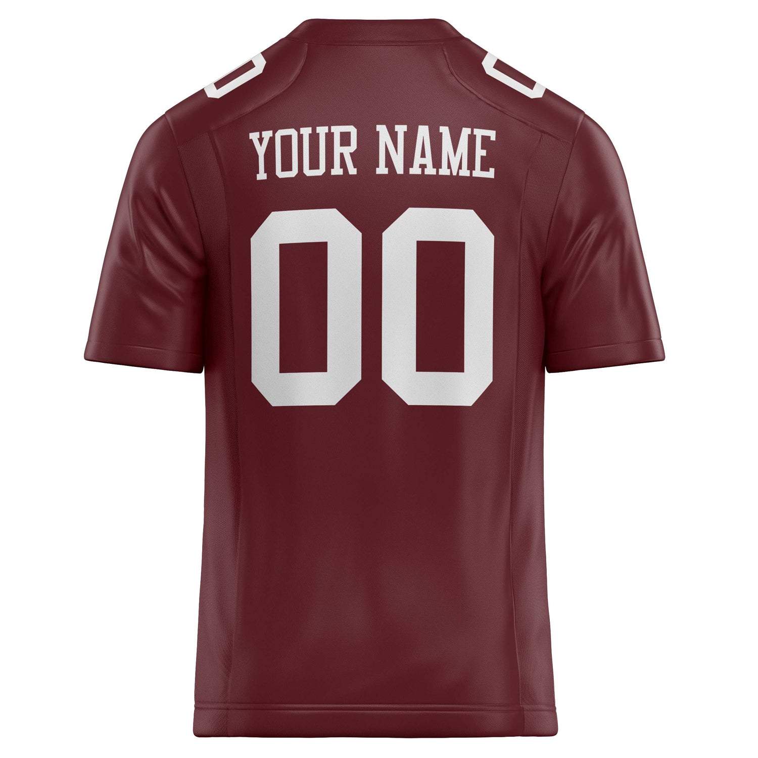 Personalized Burgundy & White Solid Colour Football Jersey