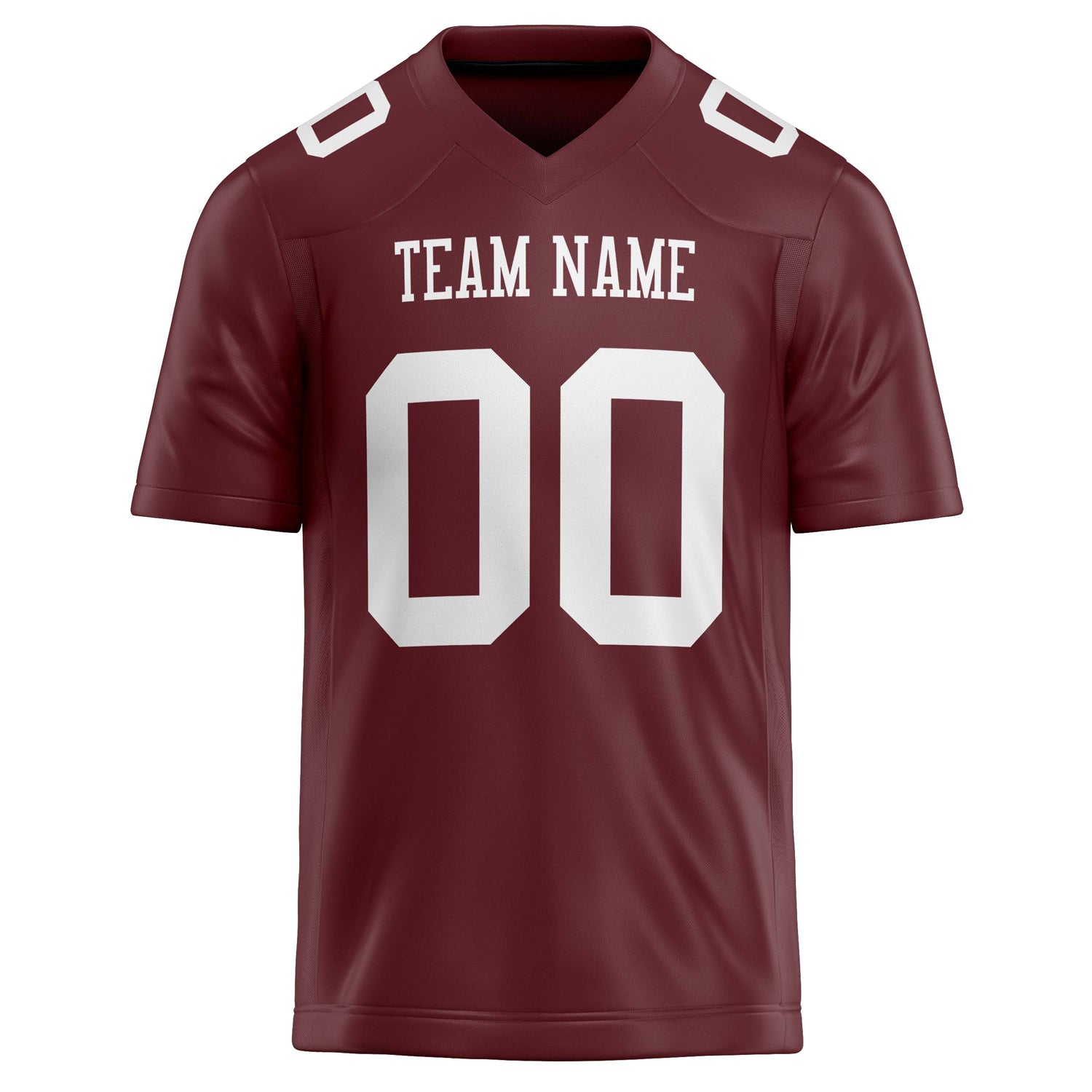 Personalized Burgundy & White Solid Colour Football Jersey