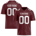 Personalized Burgundy White Solid Colour Football Jersey FT02240730BU072