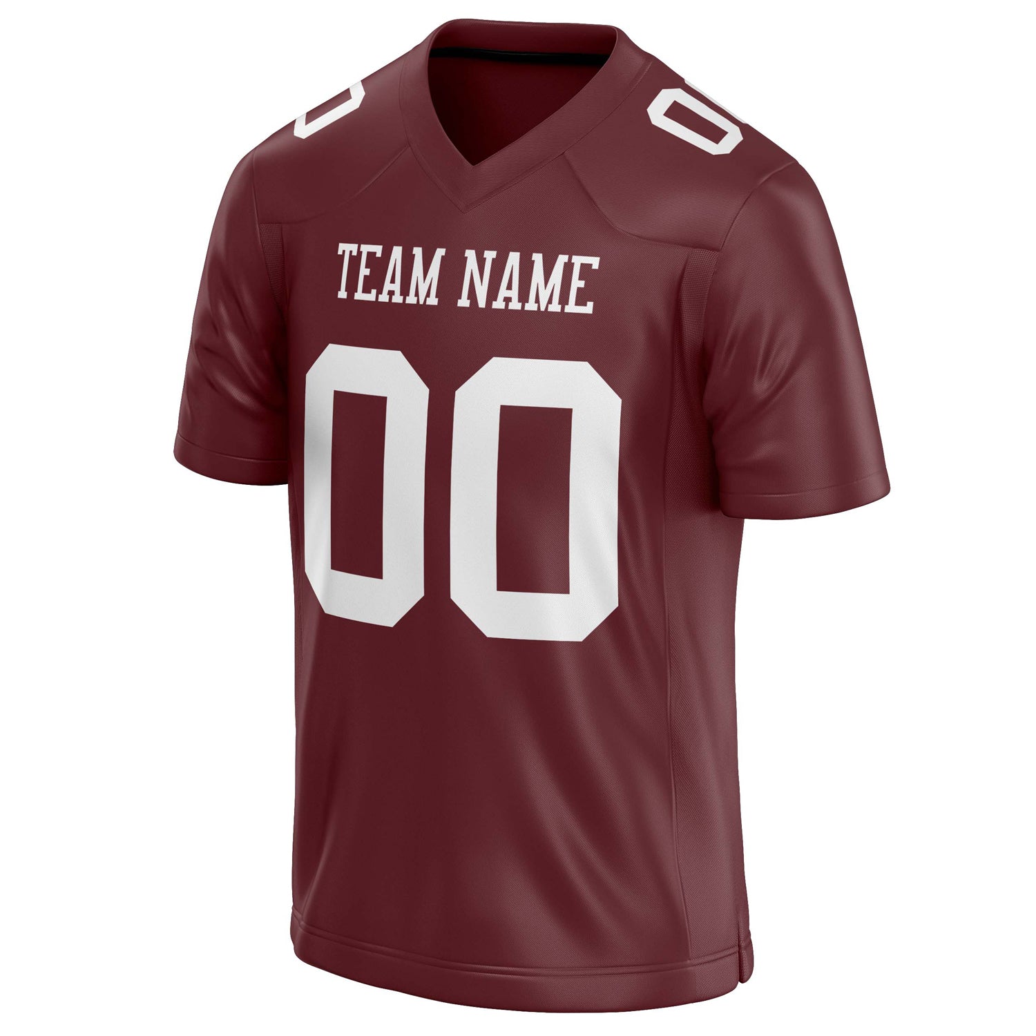 Personalized Burgundy & White Solid Colour Football Jersey