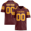 Personalized Burgundy orange Solid Colour Football Jersey FT02240730BU076