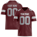 Personalized Burgundy gray Solid Colour Football Jersey FT02240730BU077
