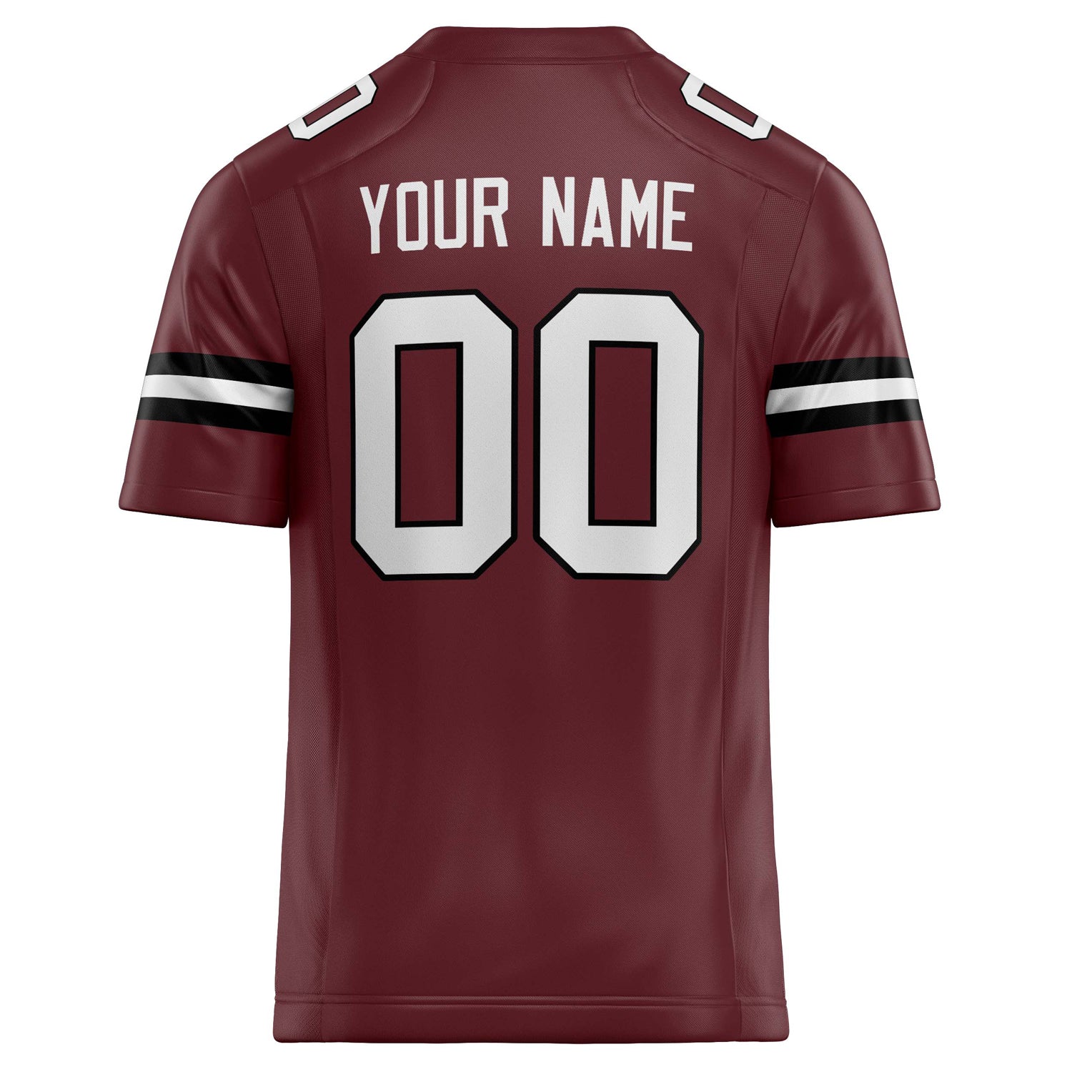 Personalized Burgundy & White Solid Colour Football Jersey