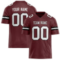 Personalized Burgundy White Solid Colour Football Jersey FT02240730BU079