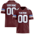 Personalized Burgundy cream Solid Colour Football Jersey FT02240730BU080