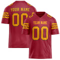 Personalized Cardinal gold Solid Colour Football Jersey FT02240730CA081