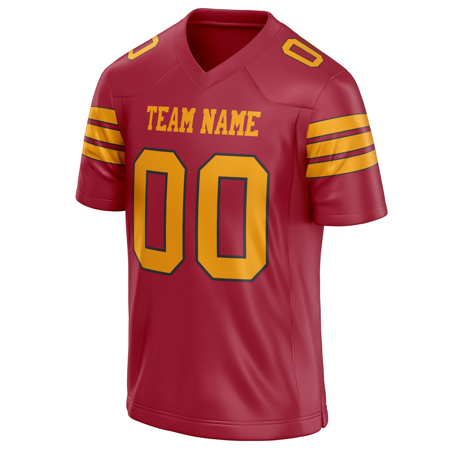 Personalized Cardinal & gold Solid Colour Football Jersey