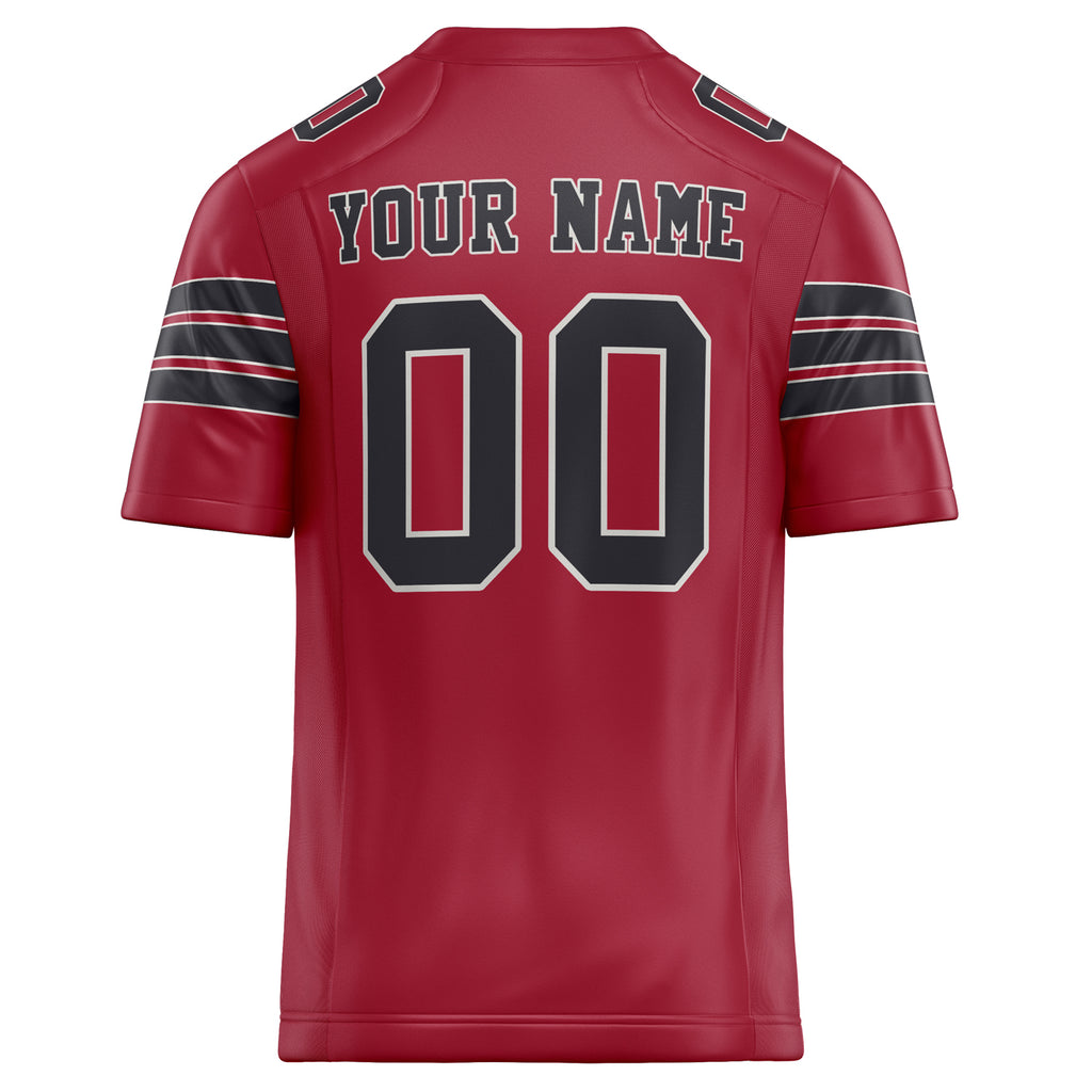 Personalized Cardinal & Black Solid Colour Football Jersey