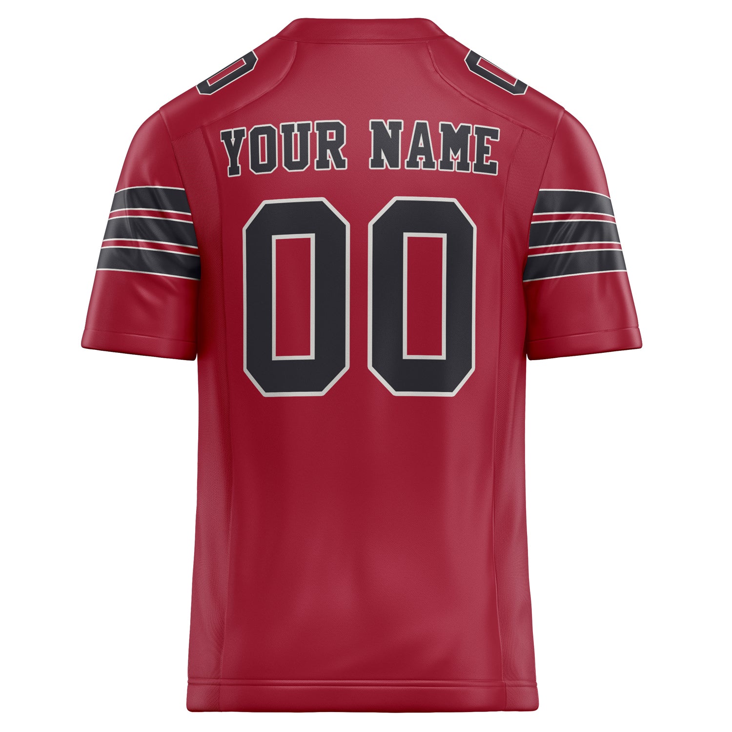 Personalized Cardinal & Black Solid Colour Football Jersey