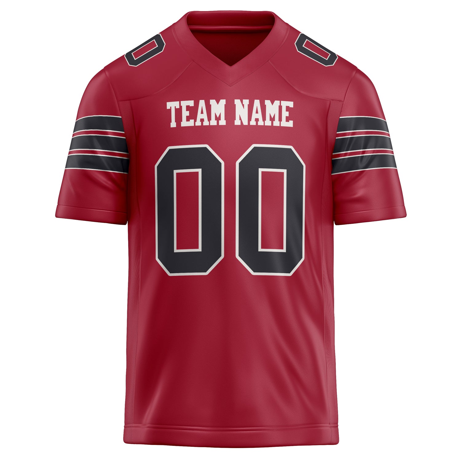 Personalized Cardinal & Black Solid Colour Football Jersey
