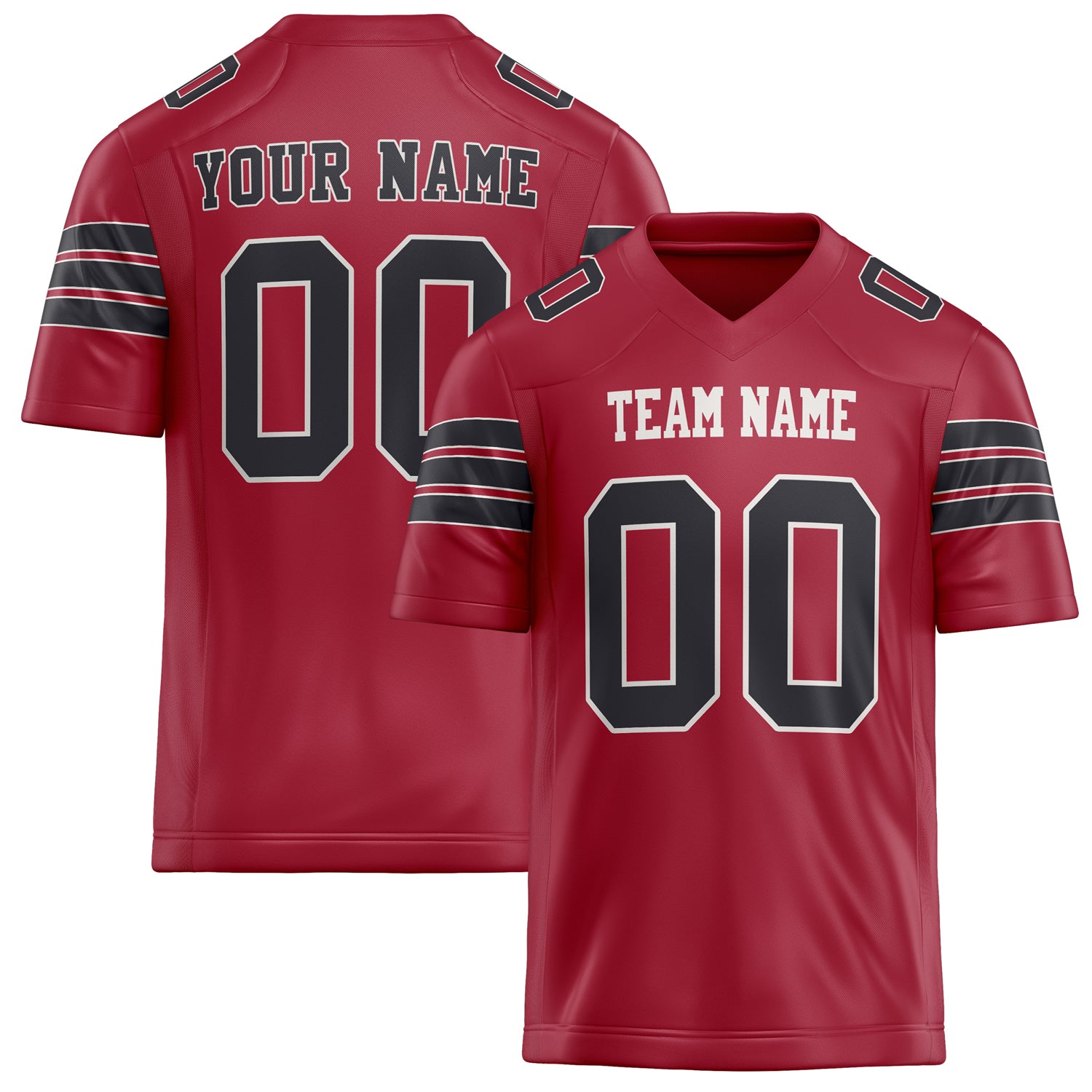 Personalized Cardinal Black Solid Colour Football Jersey FT02240730CA082