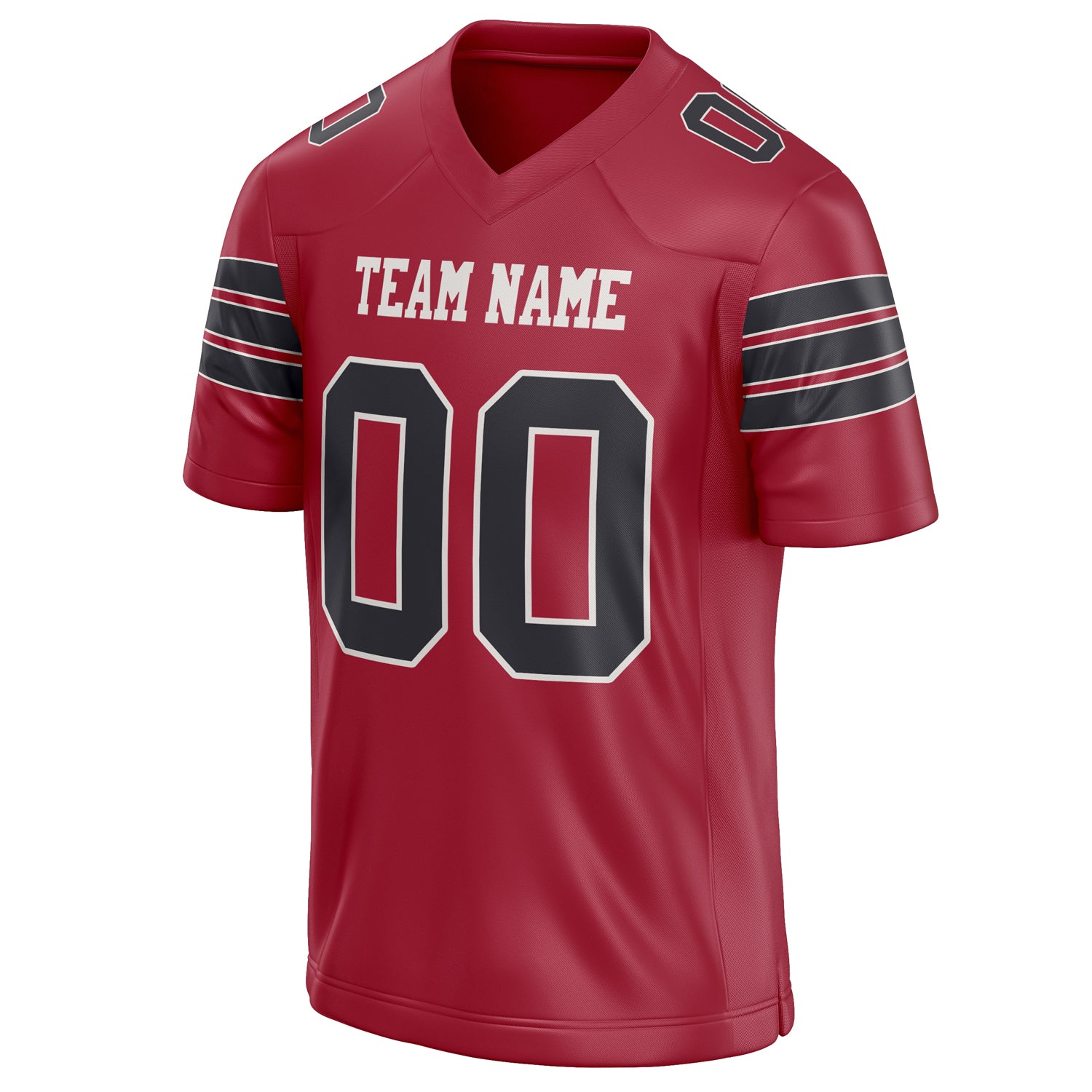Personalized Cardinal & Black Solid Colour Football Jersey