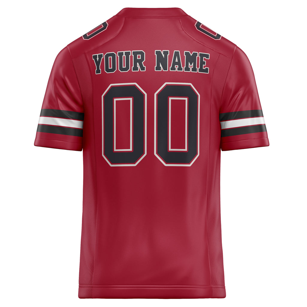 Personalized Cardinal & Black Solid Colour Football Jersey