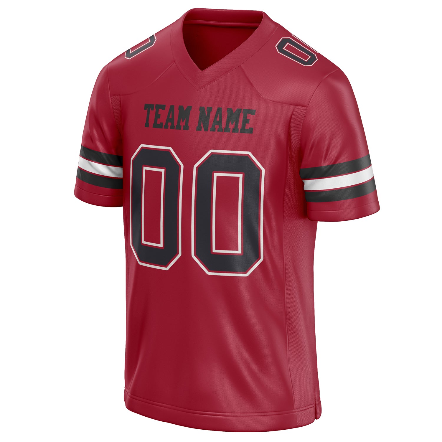 Personalized Cardinal & Black Solid Colour Football Jersey