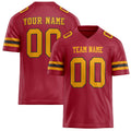 Personalized Cardinal gold Solid Colour Football Jersey FT02240730CA084