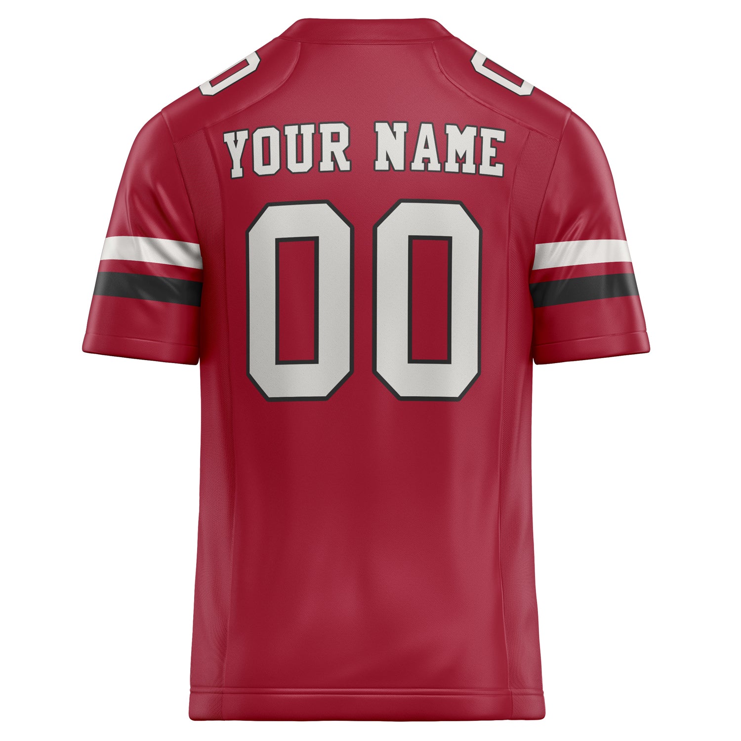 Personalized Cardinal & White Solid Colour Football Jersey