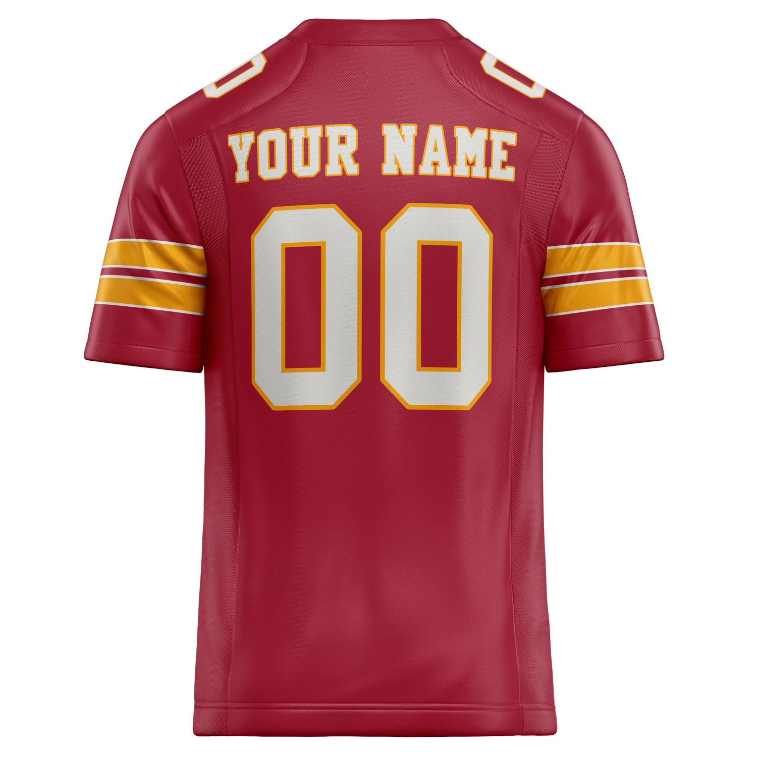 Personalized Cardinal & White Solid Colour Football Jersey