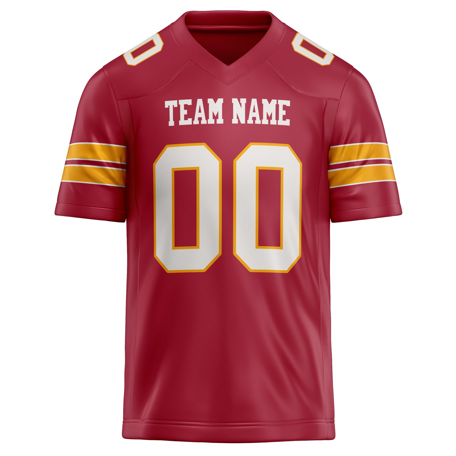 Personalized Cardinal & White Solid Colour Football Jersey
