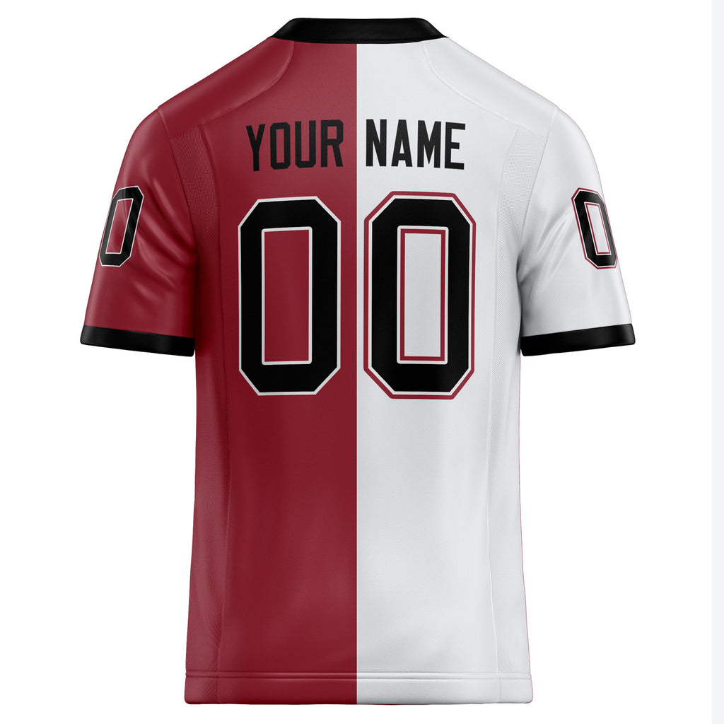 Personalized Cardinal & White Solid Colour Football Jersey
