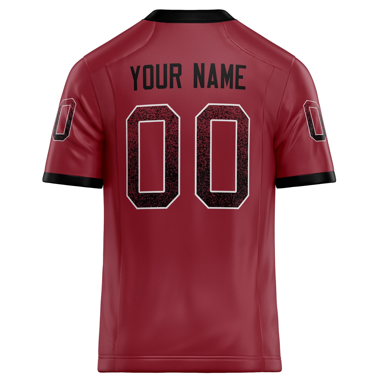 Personalized Cardinal & Black Solid Colour Football Jersey