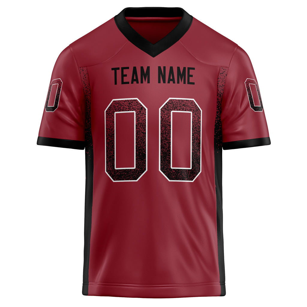 Personalized Cardinal & Black Solid Colour Football Jersey