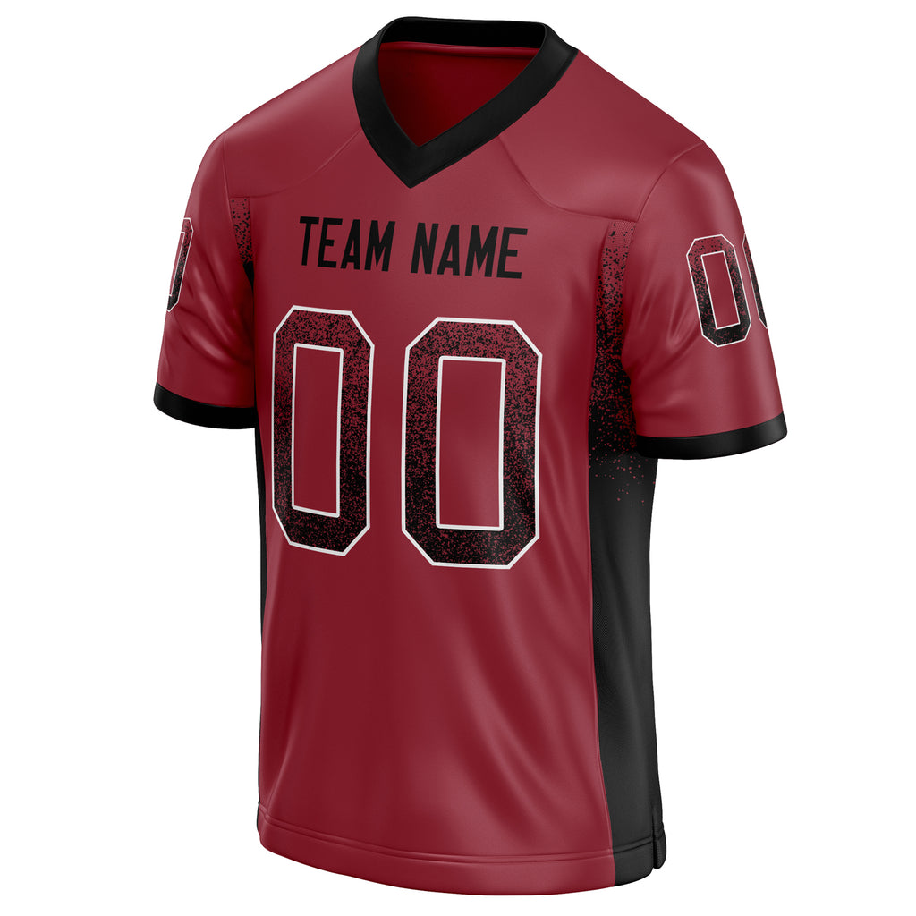 Personalized Cardinal & Black Solid Colour Football Jersey