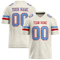 Personalized Cream light blue Solid Colour Football Jersey FT02240730CR089