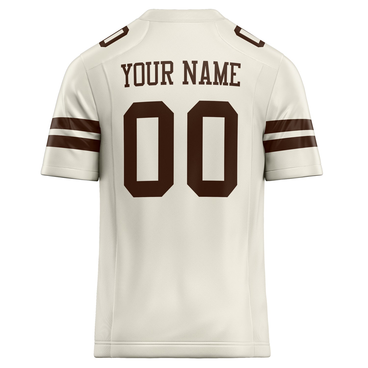 Personalized Cream & brown Solid Colour Football Jersey