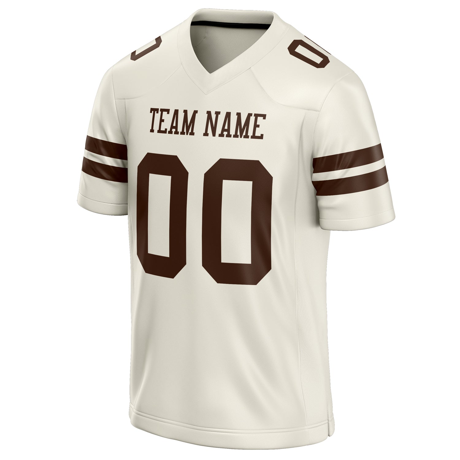 Personalized Cream & brown Solid Colour Football Jersey
