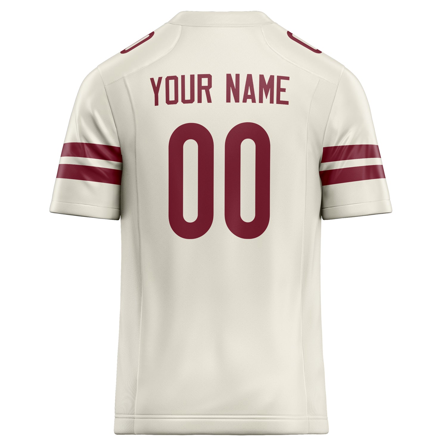 Personalized Cream & maroon Solid Colour Football Jersey