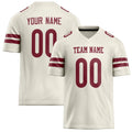 Personalized Cream maroon Solid Colour Football Jersey FT02240730CR091