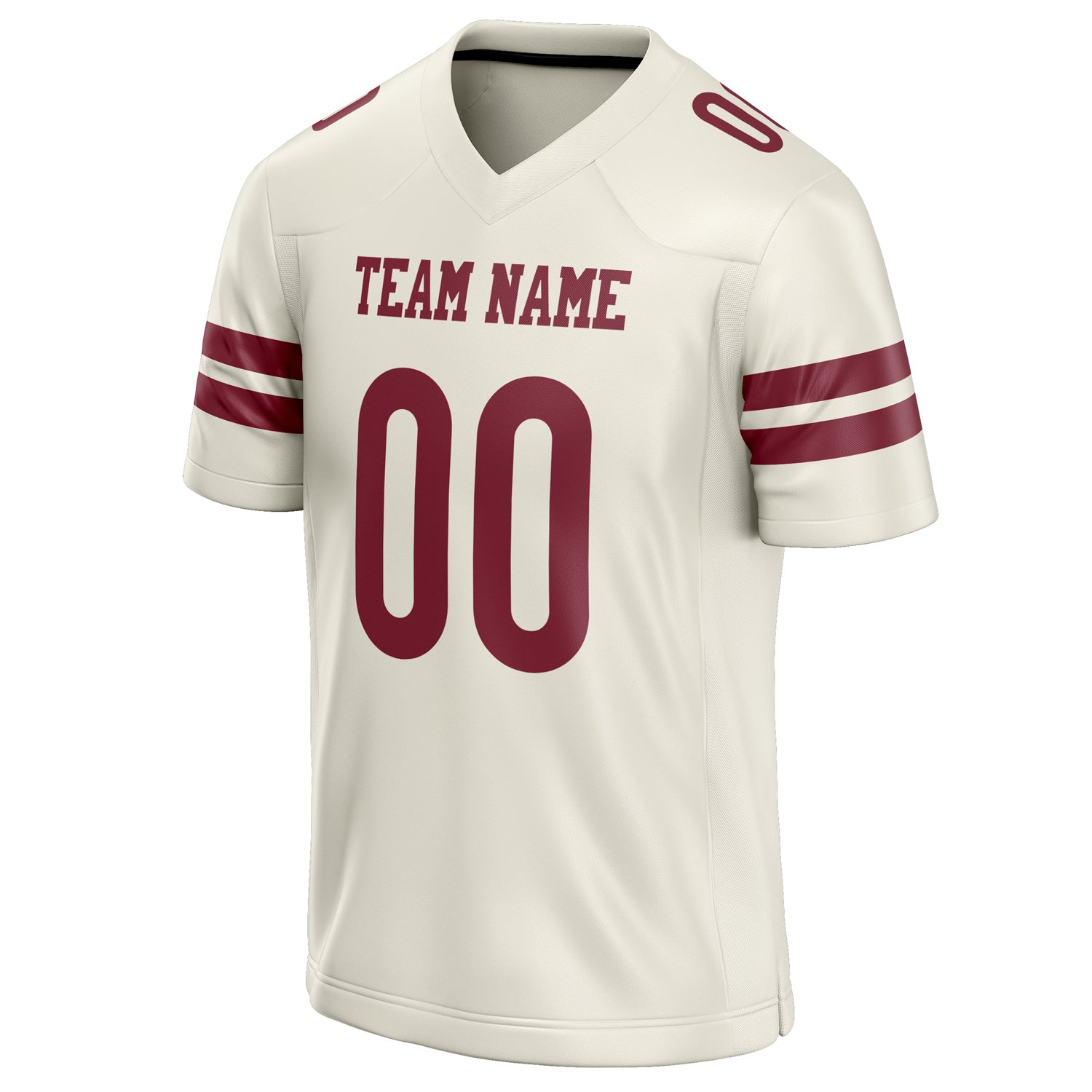 Personalized Cream & maroon Solid Colour Football Jersey