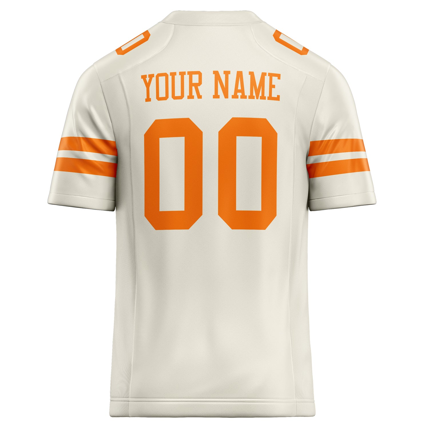 Personalized Cream & orange Solid Colour Football Jersey