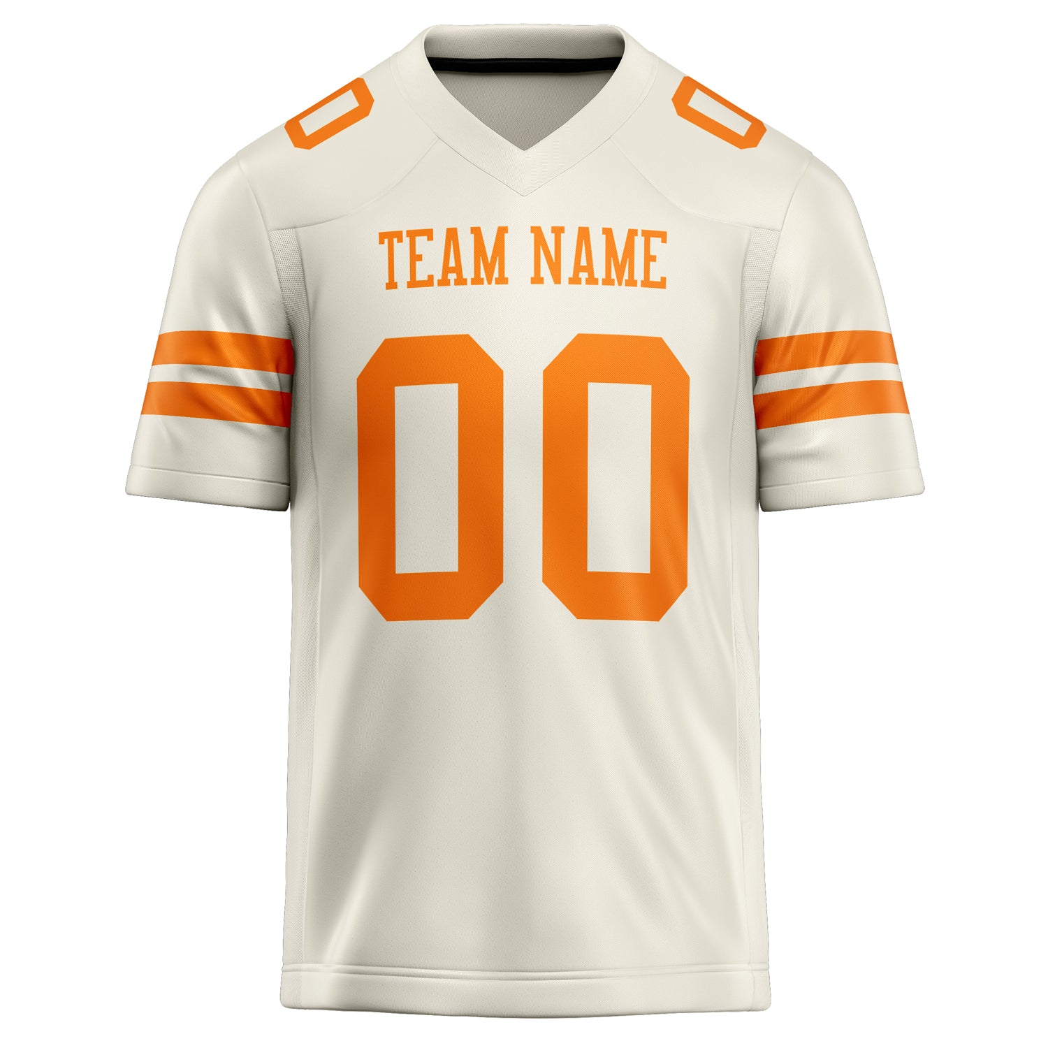 Personalized Cream & orange Solid Colour Football Jersey