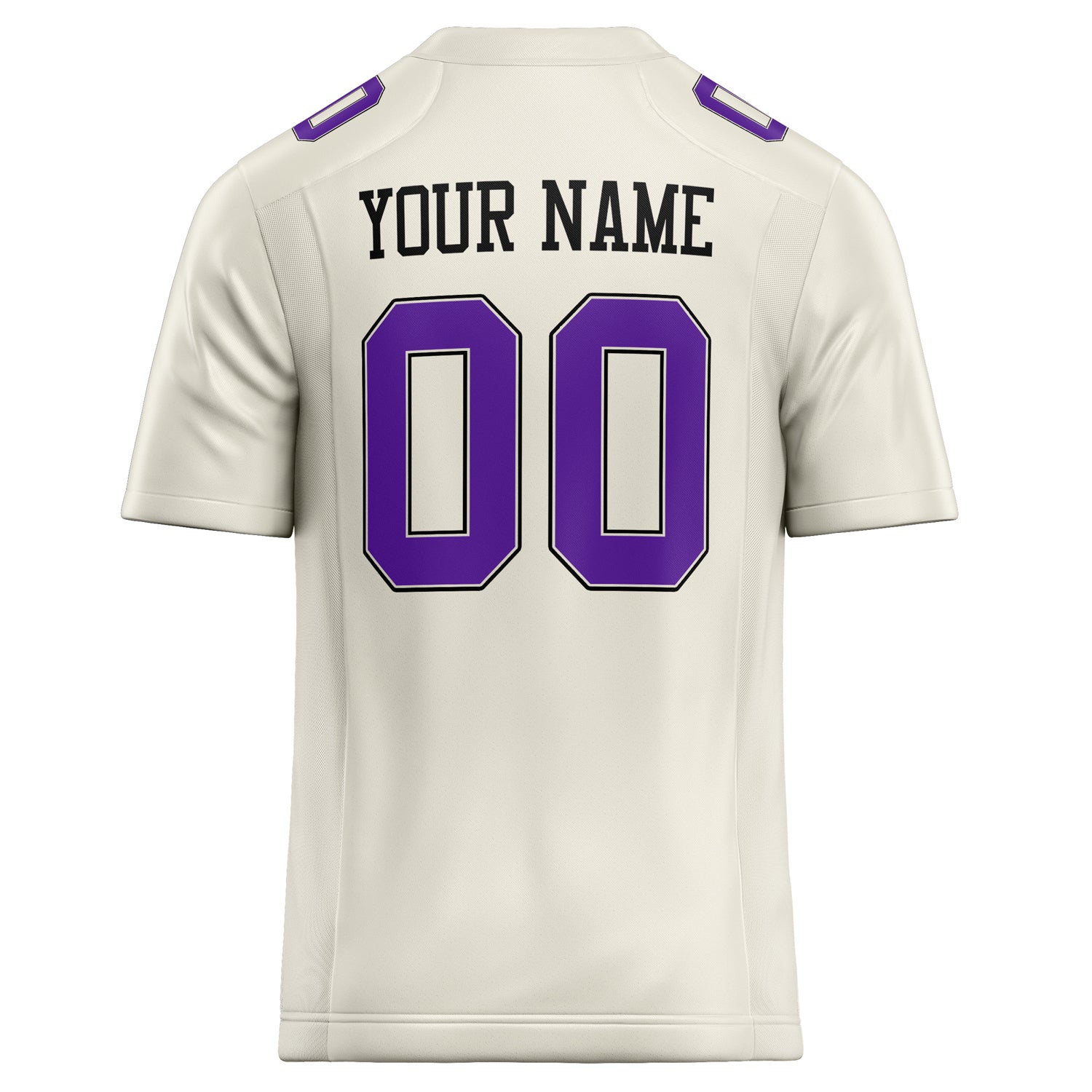 Personalized Cream & Purple Solid Colour Football Jersey