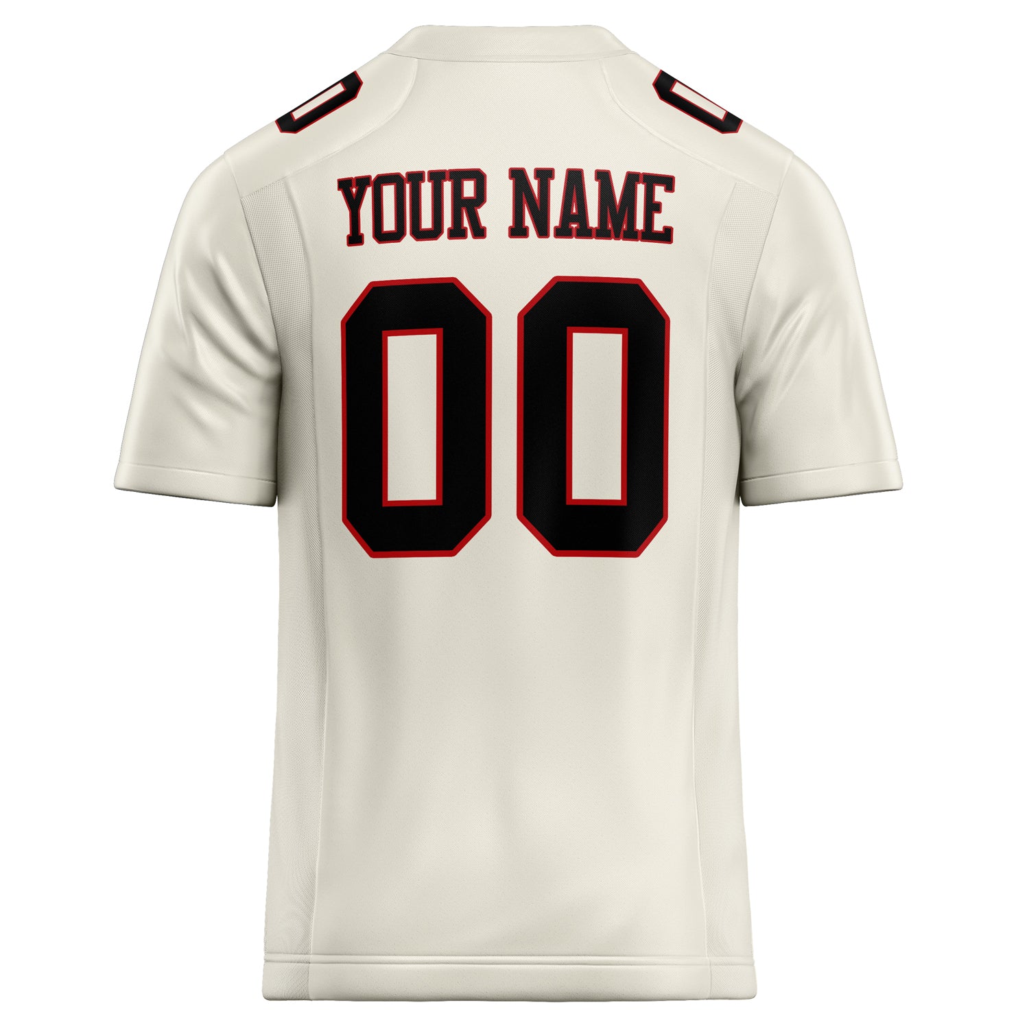 Personalized Cream & Black Solid Colour Football Jersey