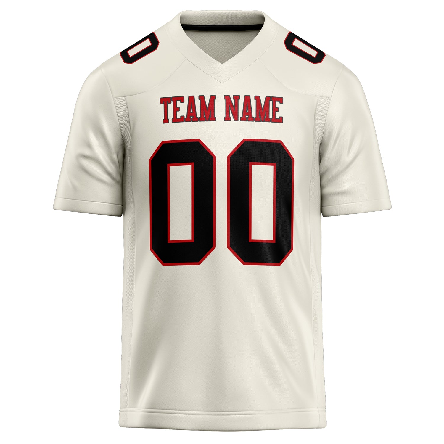 Personalized Cream & Black Solid Colour Football Jersey