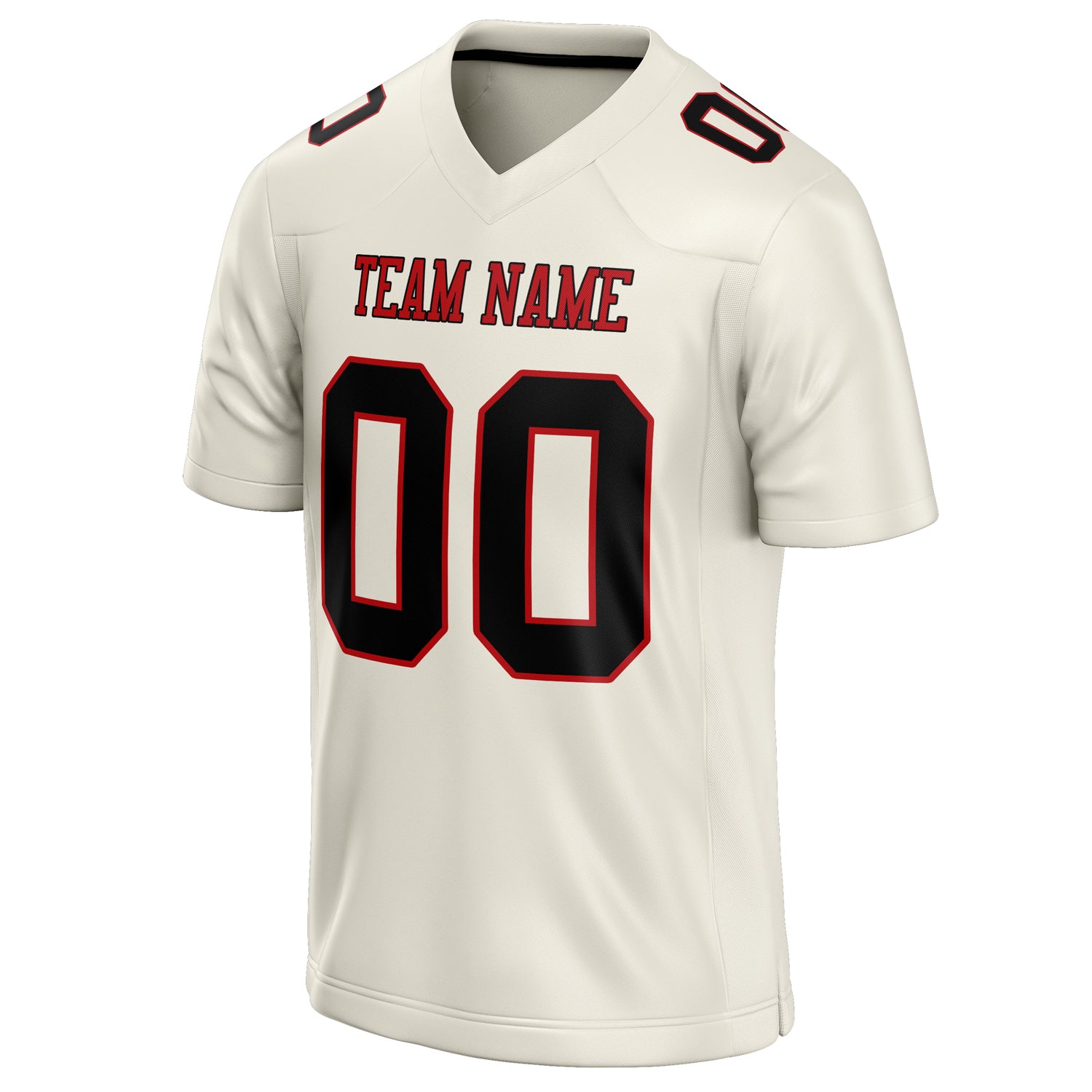 Personalized Cream & Black Solid Colour Football Jersey