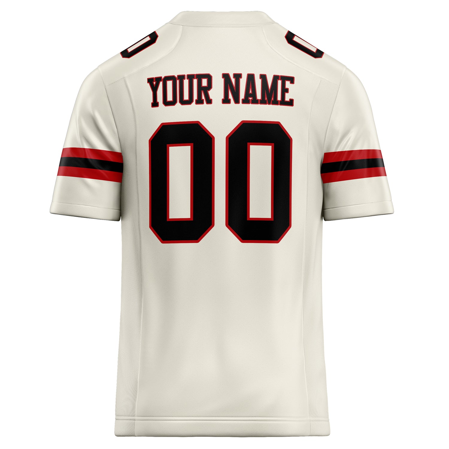 Personalized Cream & Black Solid Colour Football Jersey