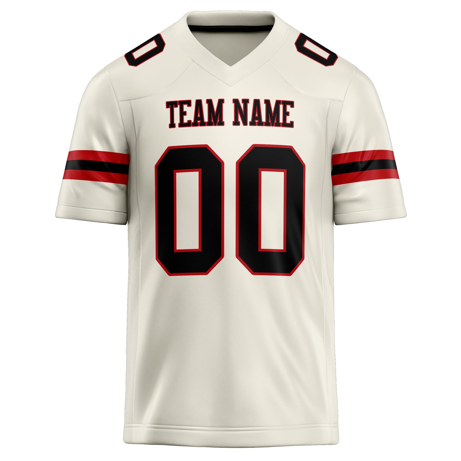 Personalized Cream & Black Solid Colour Football Jersey