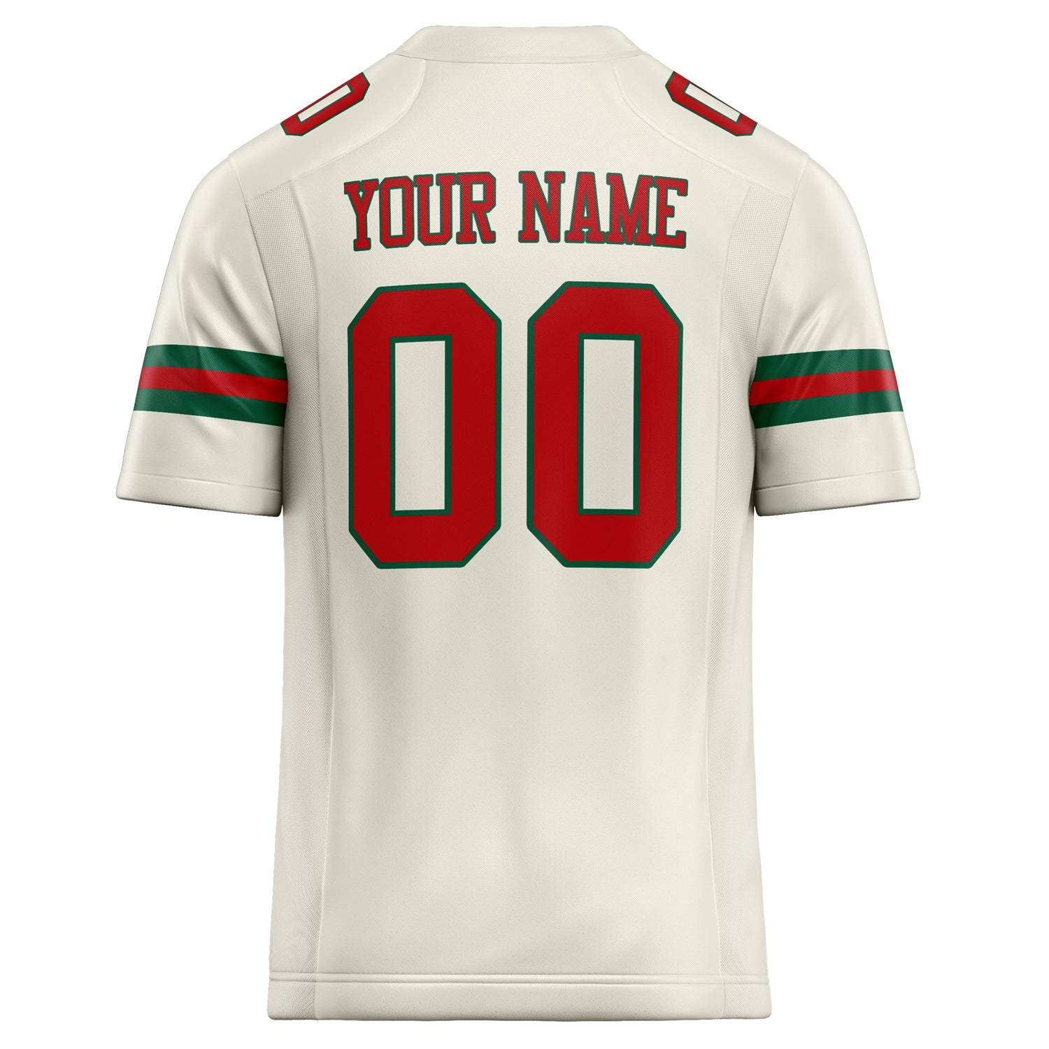 Personalized Cream & red Solid Colour Football Jersey